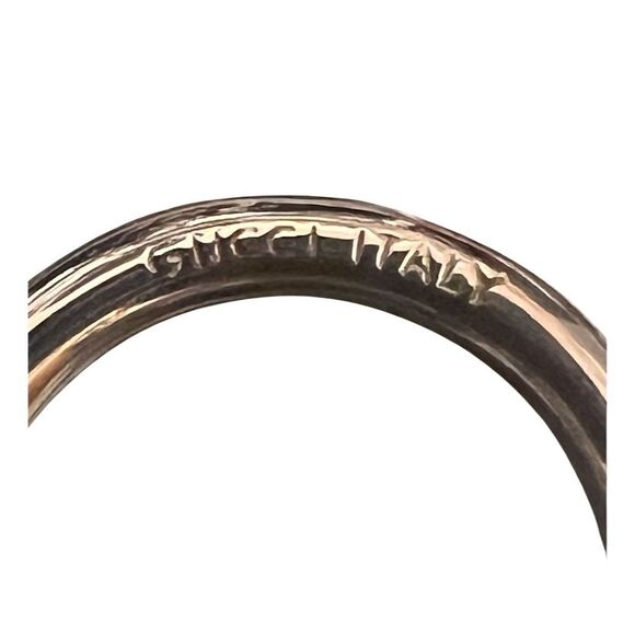 Gucci Interlocking G Key Ring Gold & Silver Tone Charm Unisex - Picture 3 of 3